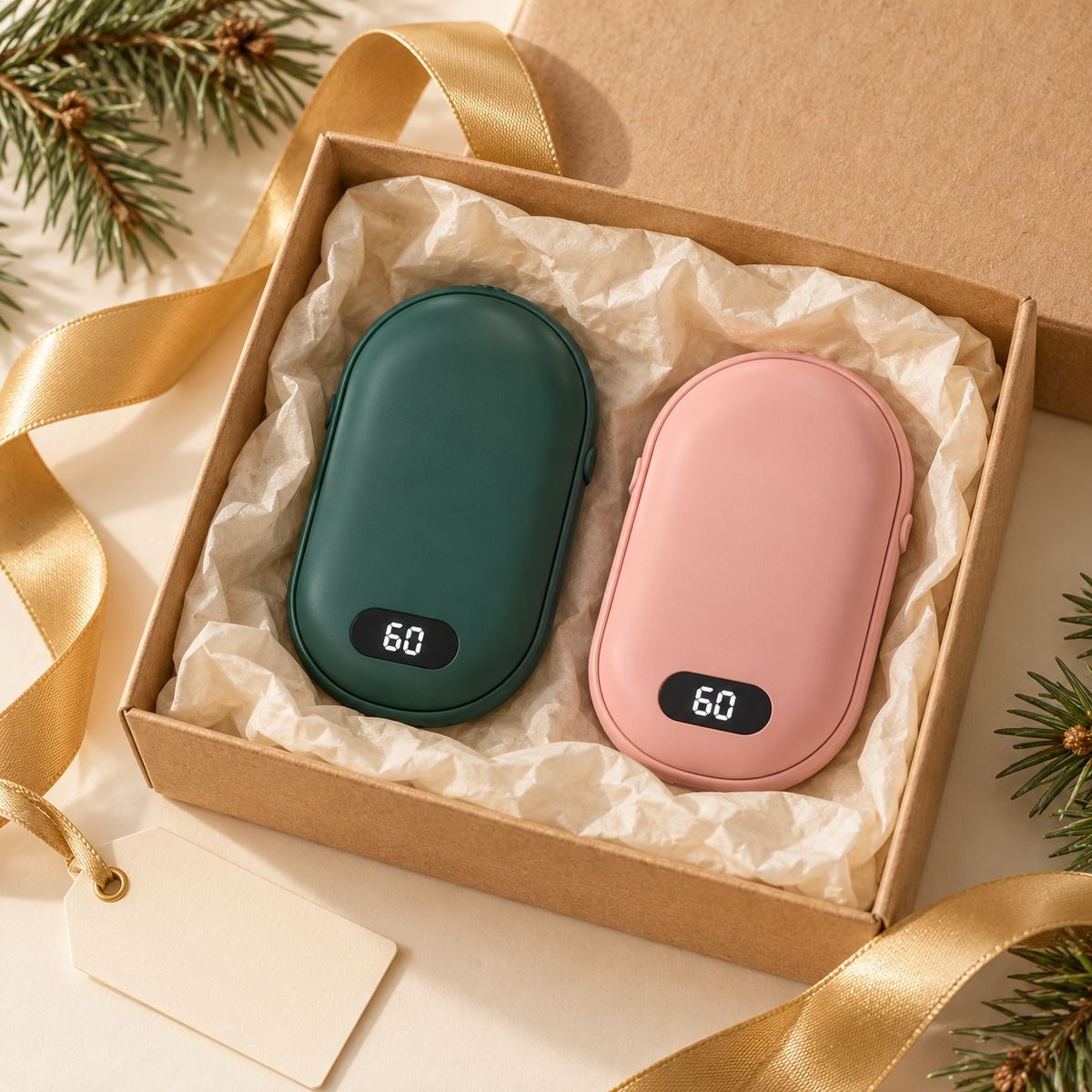 Chauffe-mains rechargeable avec écran